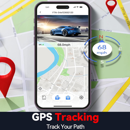Dual Dash Cam for Cars with WiFi, GPS & Night Vision