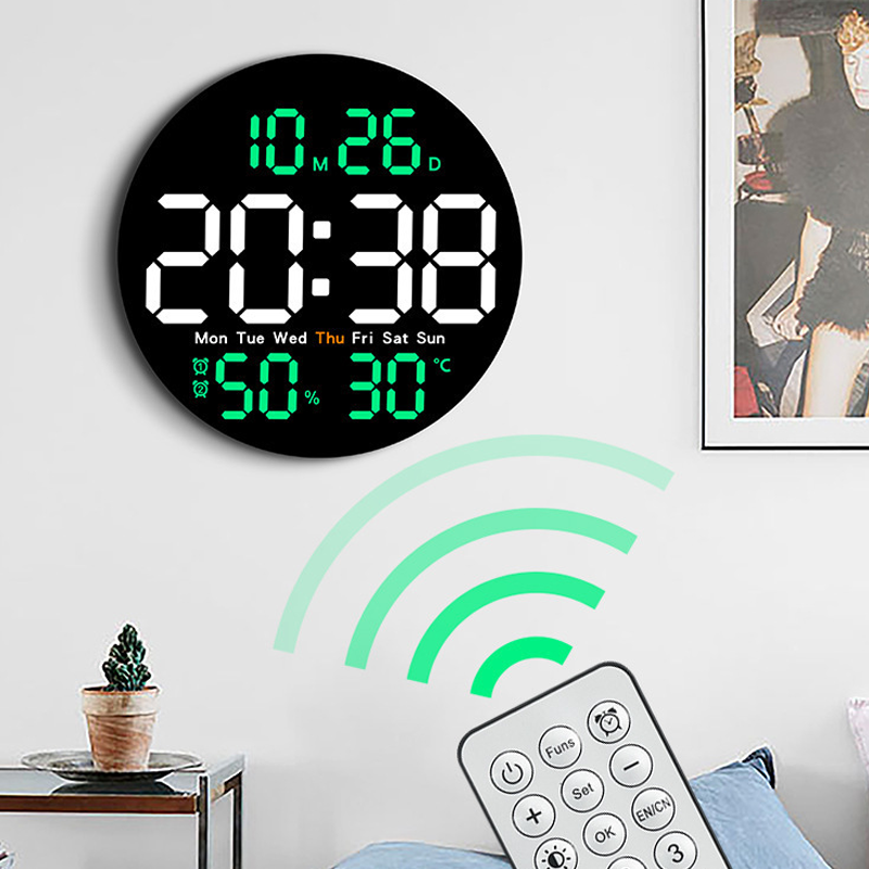 💎 50% OFF LARGE LED DIGITAL CLOCK! 💎 Time, Date, Temp & Humidity Display + Remote Control for Home & Office 🕒