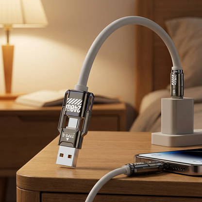 ⚡ 4-in-1 Fast Charging Cable – Up to 240W USB-C PD