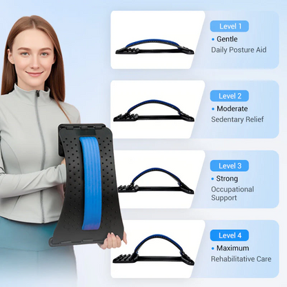 🩹 50% OFF FLASH SALE ! ⚡ Lumbar Stretcher – Ergonomic Spine Support, Adjustable Stretching Levels, Lightweight & Portable 🪑