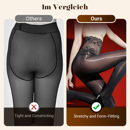 Value Bundle: 8D Oil-Sheen Rose Lace Stockings + Cosmetic Bag