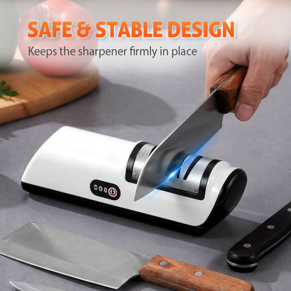 Electric Knife Sharpener with 2-Speed Modes