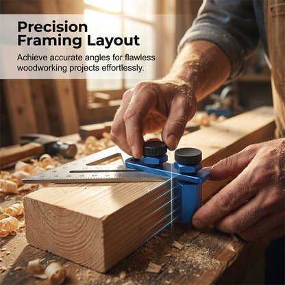 Precision framing layout with stair gauge clamp