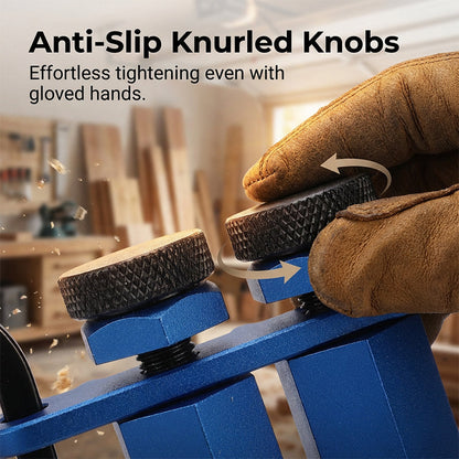 Anti-slip knurled knobs stair gauge tightening