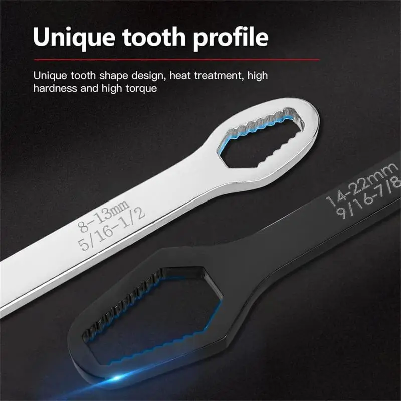 🔧Multi-Function Self-Adjusting Dual Head Wrench