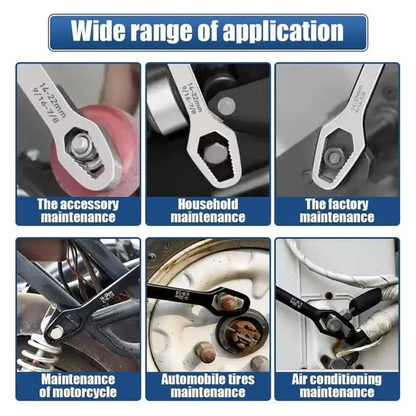 🔧Multi-Function Self-Adjusting Dual Head Wrench