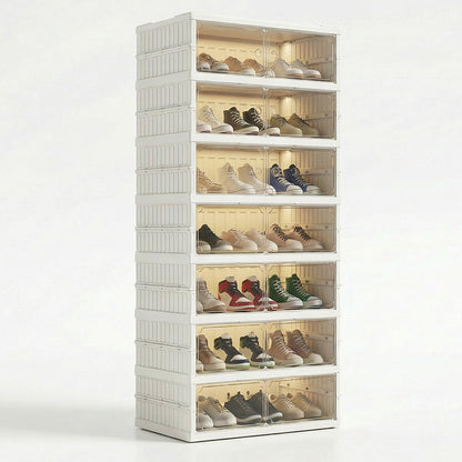 Foldable Installation-Free Shoe Cabinet with Clear Doors