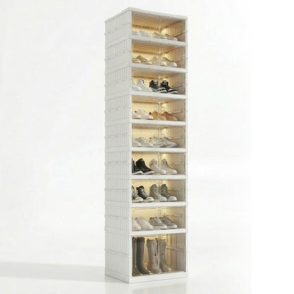 Foldable Installation-Free Shoe Cabinet with Clear Doors