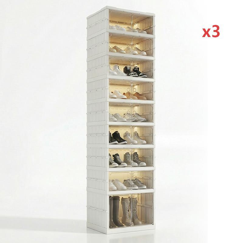 Foldable Installation-Free Shoe Cabinet with Clear Doors