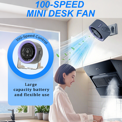 💥LAST DAY SALE 50% OFF !!📢Mini Desk Fan with Digital Display🌬️