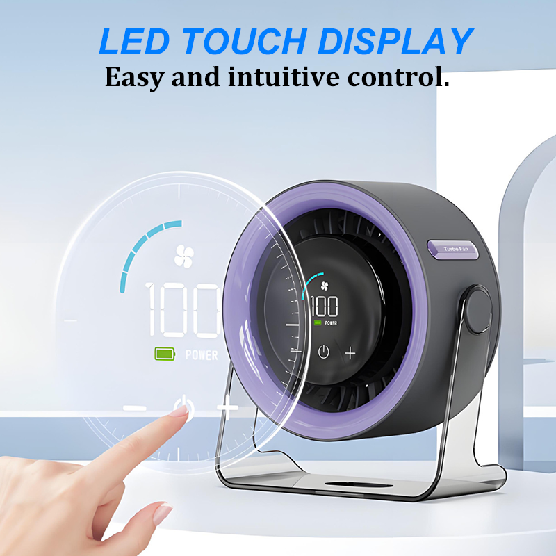 💥LAST DAY SALE 50% OFF !!📢Mini Desk Fan with Digital Display🌬️