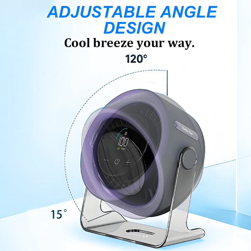💥LAST DAY SALE 50% OFF !!📢Mini Desk Fan with Digital Display🌬️