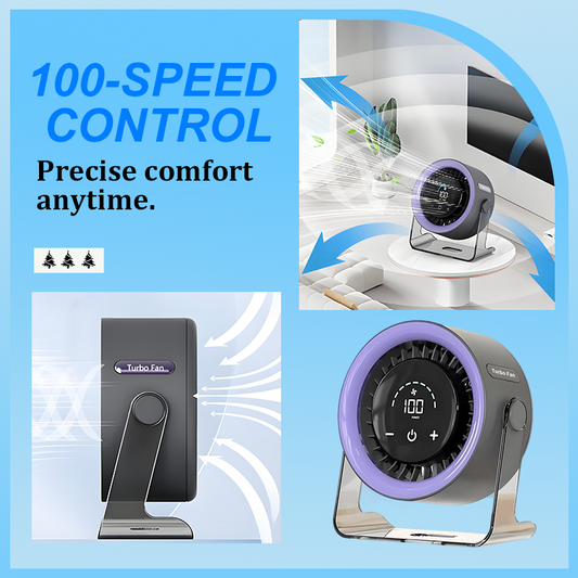 💥LAST DAY SALE 50% OFF !!📢Mini Desk Fan with Digital Display🌬️