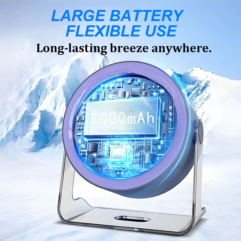 💥LAST DAY SALE 50% OFF !!📢Mini Desk Fan with Digital Display🌬️