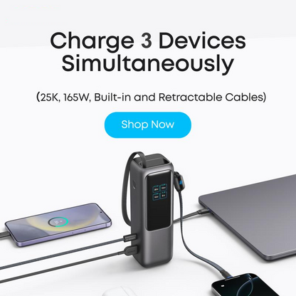 Portable Charger with Built-in Cable