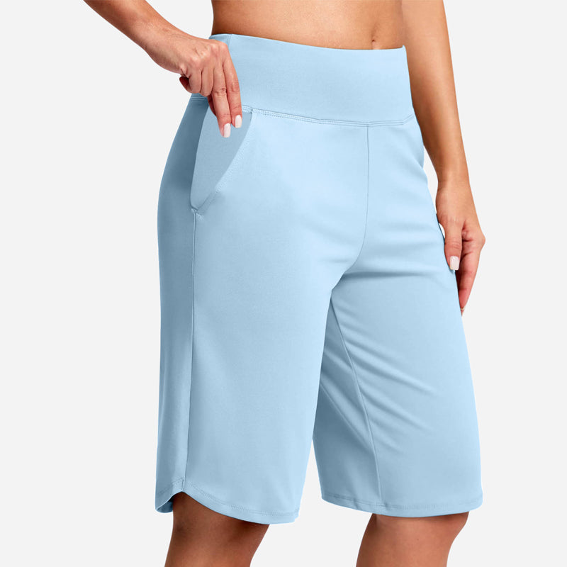 High-Waist Bermuda Shorts – Tummy Control & 4-Way Stretch
