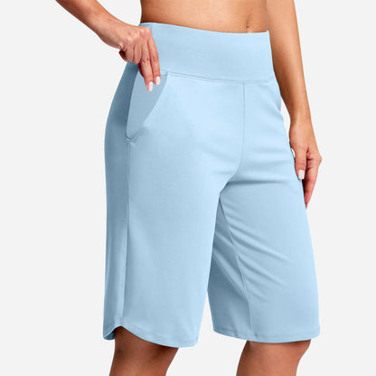High-Waist Bermuda Shorts – Tummy Control & 4-Way Stretch