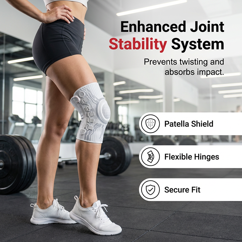🦵 Knee Support That Moves with You – Flexible Side Hinges, Targeted Patella Protection & Anti-Slip Grip – Dial in Your Perfect Fit 💪✨
