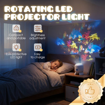 📢📢40% OFF !! ⏰ Ocean Wave Projector Light – Dynamic Rotating Aurora, Adjustable Brightness, Rechargeable