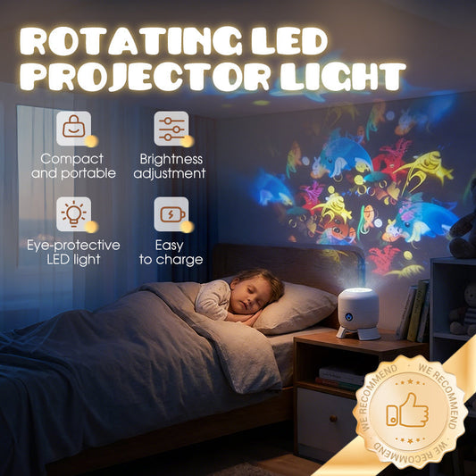 📢📢40% OFF !! ⏰ Ocean Wave Projector Light – Dynamic Rotating Aurora, Adjustable Brightness, Rechargeable
