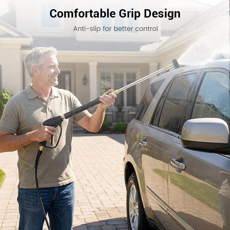 High-Pressure Water Gun Wand – 3 Nozzles, Durable Alloy & Anti-Slip Grip for Ultimate Cleaning 💦
