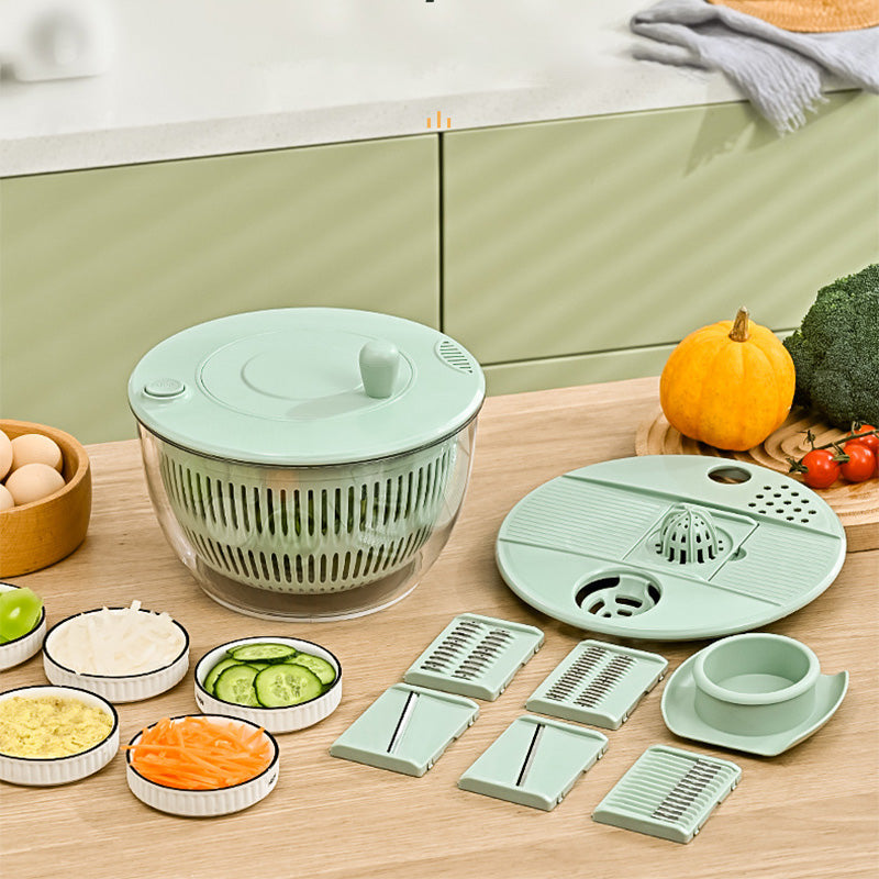 🔥 Hot sale 40% OFF🔥9-in-1 Multifunctional Large Capacity Salad Spinner & Slicer