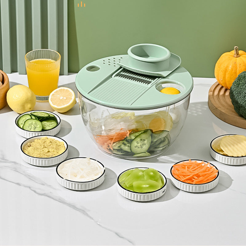 🔥 Hot sale 40% OFF🔥9-in-1 Multifunctional Large Capacity Salad Spinner & Slicer