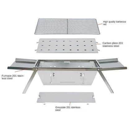 Stainless Steel Folding Outdoor Barbecue