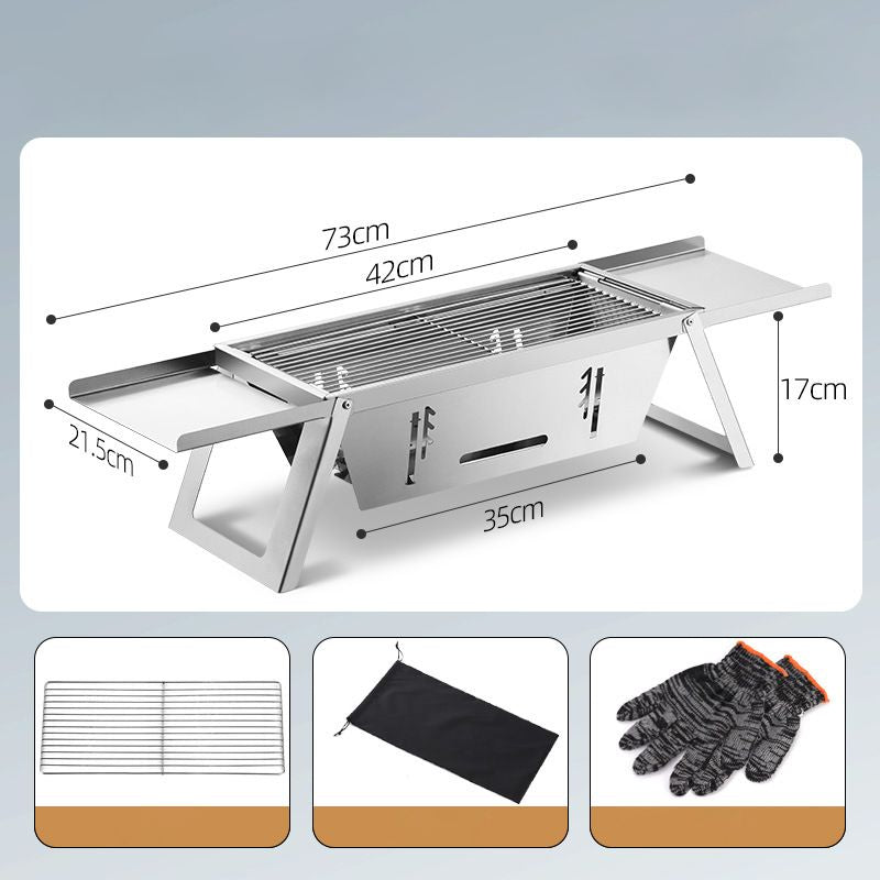 Stainless Steel Folding Outdoor Barbecue