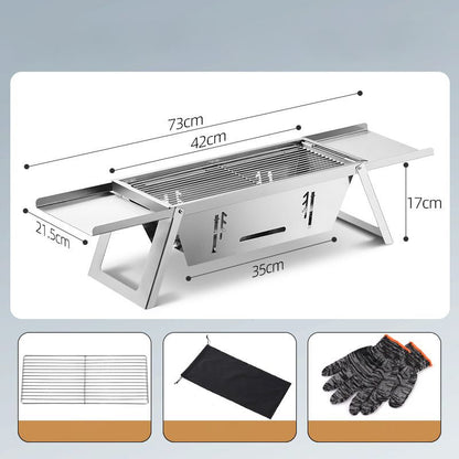 Stainless Steel Folding Outdoor Barbecue