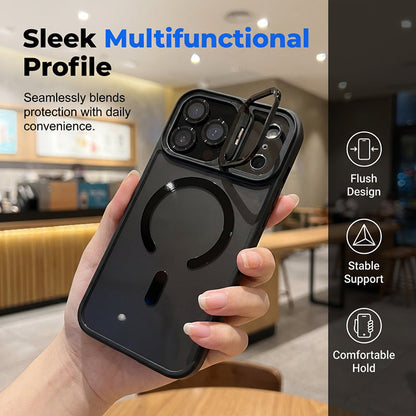 Clear Magnetic Case with Camera Guard Kickstand