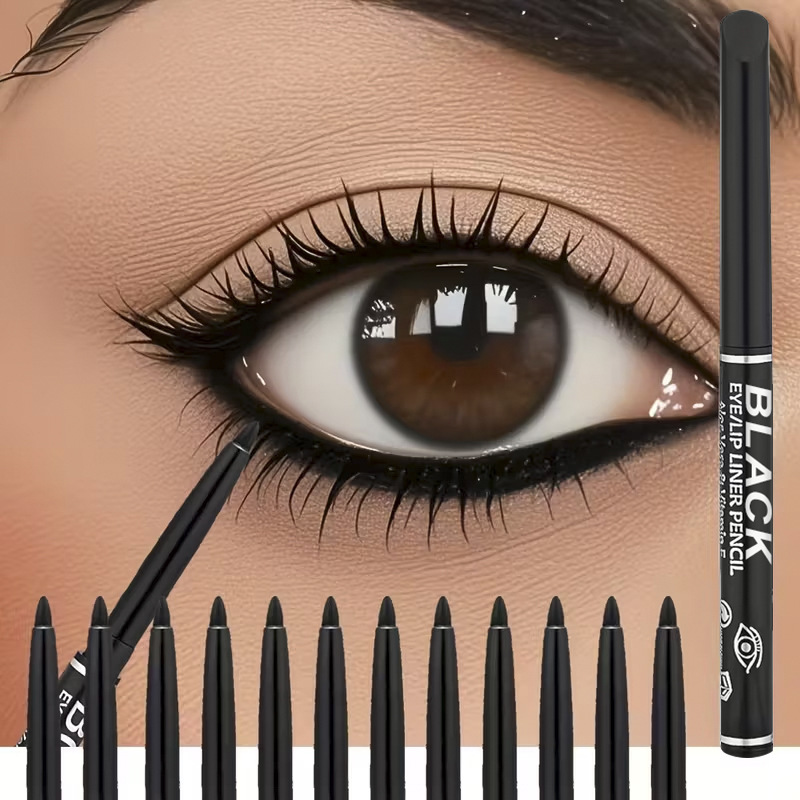 12-Pack Waterproof Retractable Eyeliner Pencil