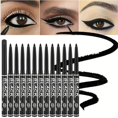12-Pack Waterproof Retractable Eyeliner Pencil