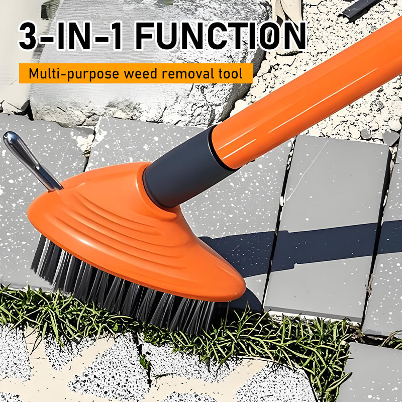 🧹 LIMITED-TIME 50% OFF! 🌿 3-in-1 Weeding Wire Brush Set – Adjustable Pole, 3 Tools, Heavy-Duty 🧤