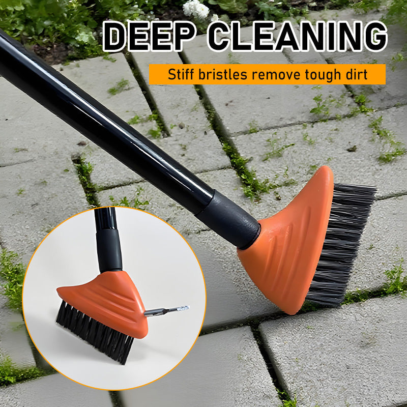 🧹 LIMITED-TIME 50% OFF! 🌿 3-in-1 Weeding Wire Brush Set – Adjustable Pole, 3 Tools, Heavy-Duty 🧤