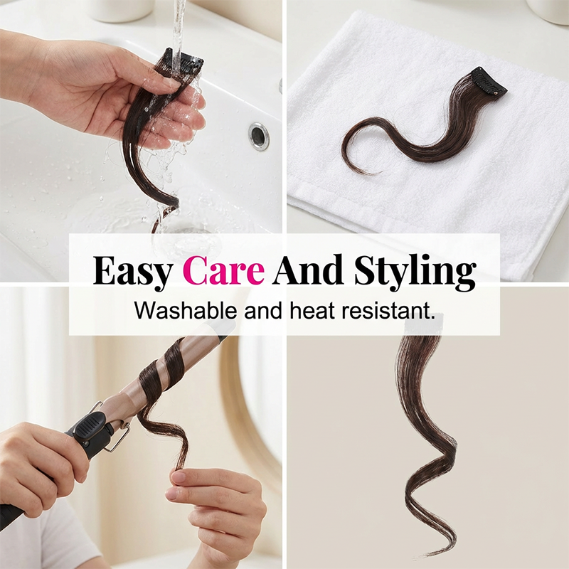 Clip-in Long Side Air Bangs