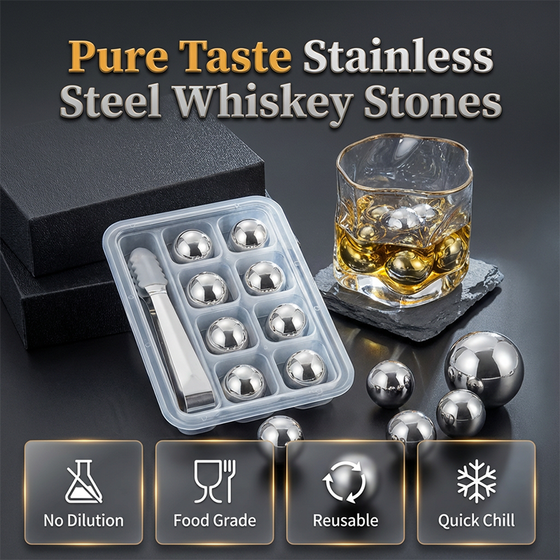 Reusable Stainless Steel Whiskey Stones