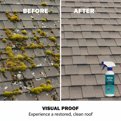 ⚡50K+ SOLD!🏠Multi-Surface Roof Moss & Algae Cleaner Spray