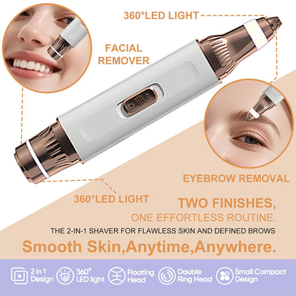 2-in-1 Facial Hair & Eyebrow Trimmer