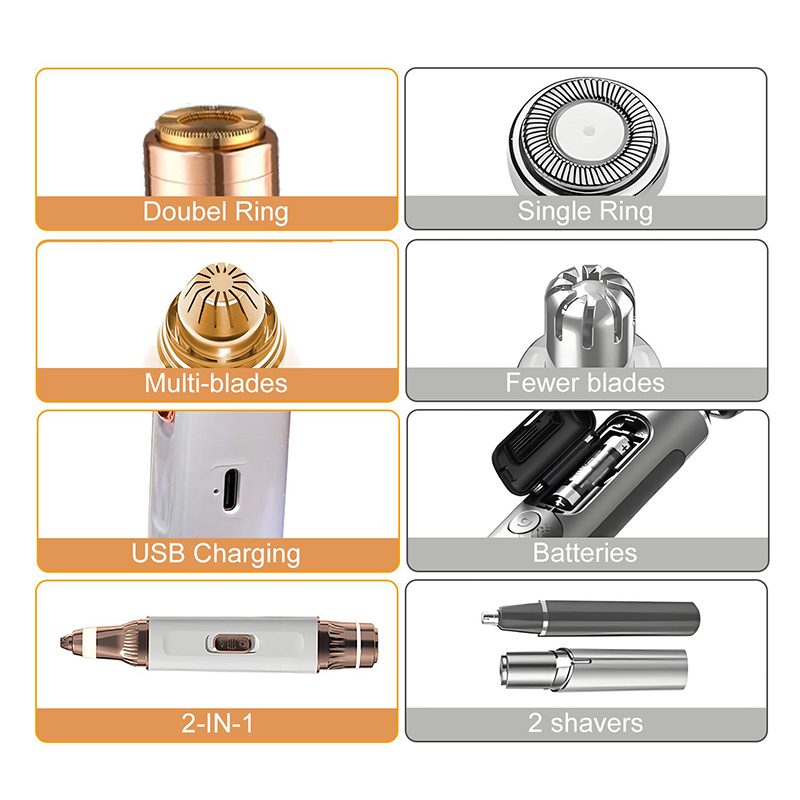 2-in-1 Facial Hair & Eyebrow Trimmer