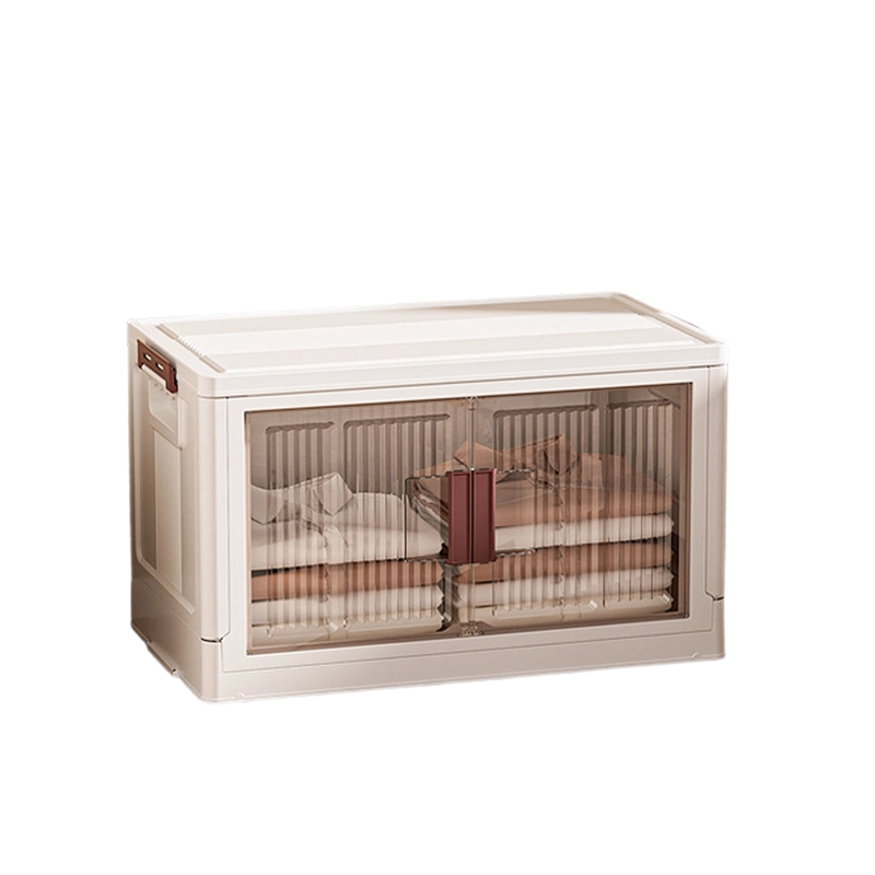 🏠 50% OFF! ✨ Foldable Storage Cabinet – Tool-Free Assembly, Transparent Magnetic Doors & Smooth-Rolling Wheels – Dustproof Multi-Tier Organizer for Clothes, Toys, Books & Bedding 📦
