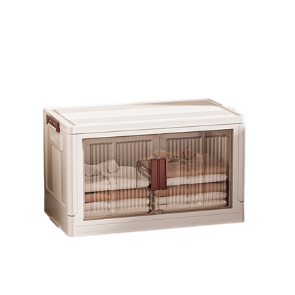 🏠 50% OFF! ✨ Foldable Storage Cabinet – Tool-Free Assembly, Transparent Magnetic Doors & Smooth-Rolling Wheels – Dustproof Multi-Tier Organizer for Clothes, Toys, Books & Bedding 📦