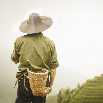 Folded Fishing Straw Hat-Handmade