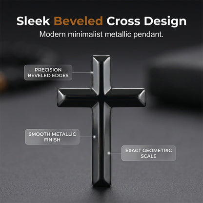Modern Beaded Cross Pendant Necklace for Men