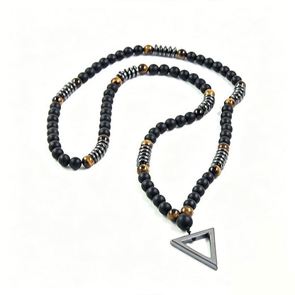 Modern Beaded Cross Pendant Necklace for Men