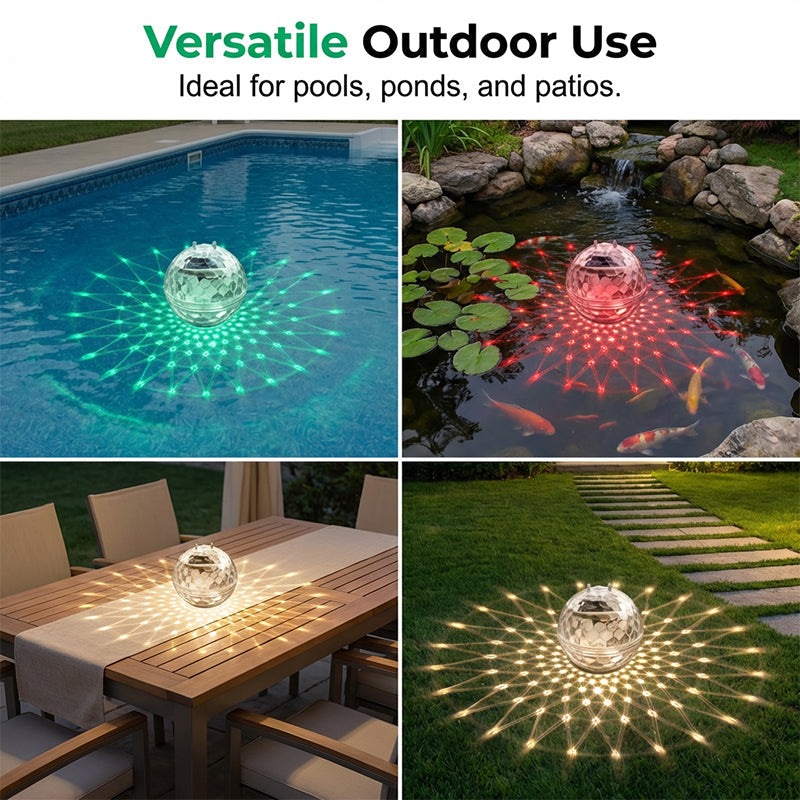 Solar-Powered Floating Pool Lights