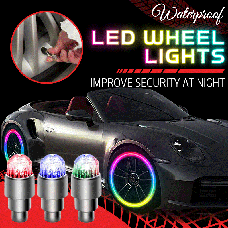 ⏳Time-Limited Special⏰Waterproof LED Wheel Lights – Multi-color & easy snap-on – USB rechargeable, perfect for bikes, scooters or wheelchairs – enhances night safety and style 🌙