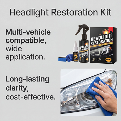 Professional Headlight Cleaner and Restorer Kit