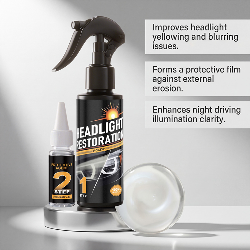 Professional Headlight Cleaner and Restorer Kit