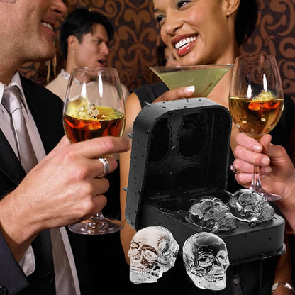 🧊💀 DIY Silicone Skull Ice Cube Tray – Giant slow-melt skull for whiskey & cocktails – food-grade & multi-use mold